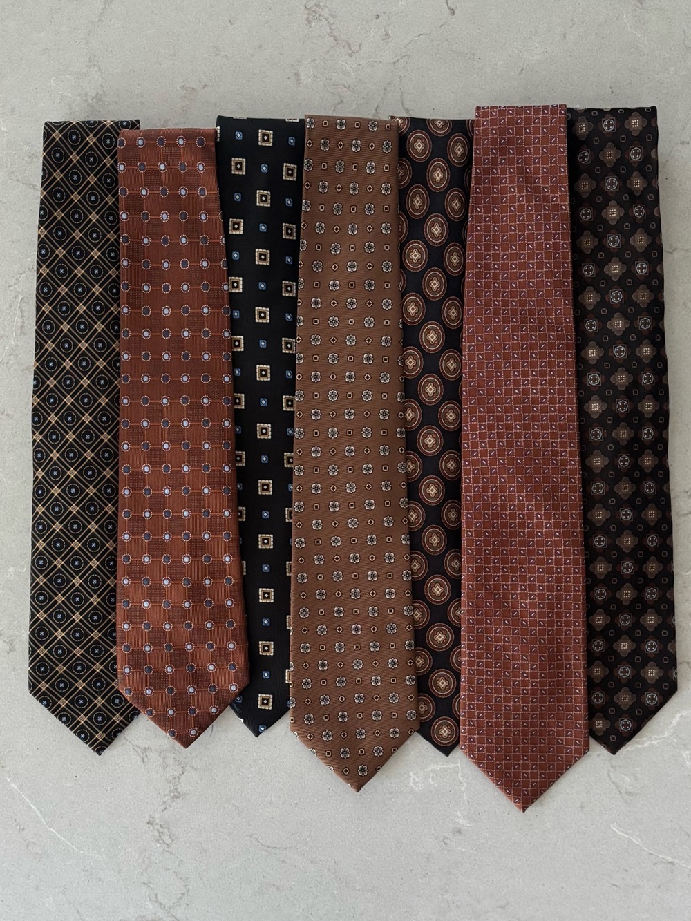 EUC // 7 Joe. a. Bank Neck Ties // 100% Silk